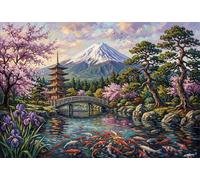 Monte Fuji y Flores de Cerezo Puzzle 1000 Piezas Adultos Y Niños,Premium,Cartón,Deco Pared Sakura,Regalo Ideal,Desafío,Rompecabezas,14 Años+,Anti-estrés,Relax,Reto,Educativo 70x50cm