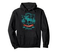 Monte Katahdin Maine Moose Mountain Vintage Souvenir Sudadera con Capucha