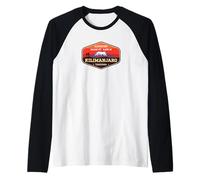Monte Kilimanjaro - Insignia de Escalada de África Camiseta Manga Raglan