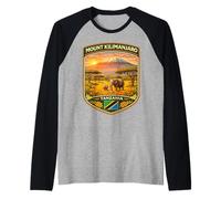 Monte Kilimanjaro Tanzania Monte Kilimanjaro Montaña Camiseta Manga Raglan