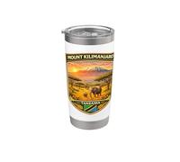Monte Kilimanjaro Tanzania Monte Kilimanjaro Montaña Vaso térmico de acero inoxidable de doble pared
