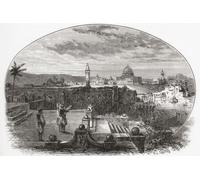 Monte Sion Jerusalén a principios del siglo XIX. De la historia universal de Cassell publicado en 1888. Impresión de póster de Ken Welsh (19 x 12)