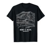 Monte St Helens Arte Ilustración Washington Souvenir Camiseta