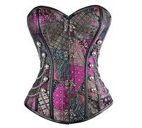 Montecarduo Corsé De Mujer - Mujeres Steampunk Corsé Sexy Lencería Corsage Púrpura Corsés Y Bustiers Adelgazante Acero Deshuesado Corpiño Gótico Corselet, Estilo A, L