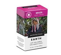 Montecelio - Café Molido 100% De Brasil. Café Seleccionado De Tueste Natural 100% Arábica. Profunda Acidez Y Gran Cuerpo. Montecelio Earth. Paquete De 250 Gramos.