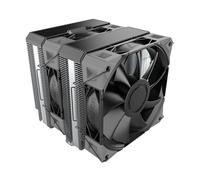 MONTECH Enfriador de aire de CPU de doble torre NX600 con 6 tubos de calor y cubierta superior premium, ventilador E28 PWM de 28 mm, base de cobre soldado, disipación de calor superior, compatible con