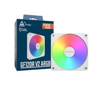 MONTECH GF120R V2 ARGB Ventilador de caja de 120 mm, diseño elegante y minimalista, alto flujo de aire, rodamiento hidráulico, rendimiento silencioso, iluminación ARGB vibrante, hoja inversa, blanco