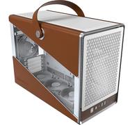 MONTECH Heritage mATX, chasis Compacto de Cuero para Juegos con Micro Factor de Forma con diseño de Mango Distintivo, soporta Las últimas GPU, Fuente de alimentación ATX, AIO de 360 mm, 4
