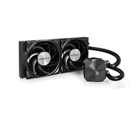 MONTECH HyperFlow Silent 240 Black - Enfriador líquido AIO ultrasilencioso, bomba de 3100 rpm, ventiladores silenciosos triples, radiador de alta eficiencia para una disipación de calor superior