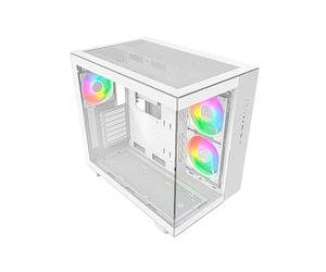 MONTECH King 65 Pro ATX - Carcasa para PC de Media Torre para Juegos, cámara Doble, Paneles de Malla de Alto Flujo de Aire, Compatible con RTX 40, 3 Ventiladores ARGB preinstalados, Acceso sin