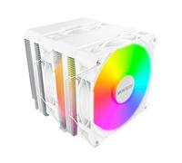 MONTECH NX600 ARGB Enfriador de aire de CPU de doble torre con 6 tubos de calor y cubierta superior premium | Ventilador E28 ARGB Premium de 28 mm | Base de cobre soldado | Disipación de calor