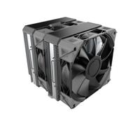 MONTECH Enfriador de aire de CPU de doble torre NX600 con 6 tubos de calor y cubierta superior premium, ventilador E28 PWM de 28 mm, base de cobre soldado, disipación de calor superior, compatible con