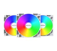 VENTILADOR 120X120 MONTECH GF120 PWM WHITE PACK 3 + HUB