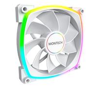 Montech RX 140 ARGB Ventilador invertido 1600PWM, durabilidad de gama alta, rendimiento silencioso e impresionante diseño ARGB (140 mm, blanco)