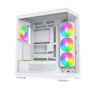 MONTECH TG3 Panoramic ATX - Funda para PC, lista para conexión trasera y 4 | Escaparate escalonado, GPU de 430 mm y espacio de refrigeración de 180 mm, soporte de radiador de 360 mm, tipo C
