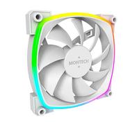 Montech Ventilador AX 120 ARGB - 1600PWM, durabilidad de gama alta, rendimiento silencioso e impresionante diseño ARGB (120 mm, blanco)