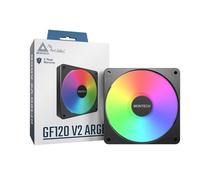 MONTECH Ventilador GF120 V2 ARGB de 120 mm, diseño elegante y minimalista, alto flujo de aire, rodamiento hidráulico, rendimiento silencioso, iluminación ARGB vibrante, color negro