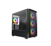Montech X5M PC-Geh?use, Midi-Tower, Micro-ATX, ARGB, Tempered Glass - schwarz
