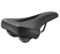 Montegrappa Apnea Plus - Sillín ergonómico e impermeable de piel sintética para uso diario Ebike Cargo Bike Long Tail con elastómeros y relleno de espuma viscoelástica