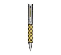 Montegrappa Harry Potter Hufflepuff - Bolígrafo de acero inoxidable con logo Hufflepuff en color amarillo con mecanismo giratorio, 14,1 x 1,48 cm, 60 g, ISHPRBHP