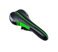 Montegrappa - Sillín de piel sintética con interior de espuma/gel para bicicleta de carreras, senderismo, Cross MTB, color negro y verde