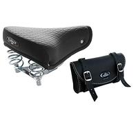 Montegrappa - Sillín para ciudad, rueda Beachc Ruiser Holland, rueda de Vintage Retro Look 1750 Export + bolsa portaobjetos Montegrappa Mod. 0016