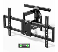 monTEK HW1242BK - Soporte de pared para televisores de hasta 60 kg, orientable con brazos articulados dobles, soporte de pared inclinable, máx. VESA 800 x 400 mm