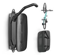 monTEK - Soporte de pared giratorio para bicicleta, ganchos portabicis para garaje, soporte de pared resistente para ahorrar espacio, soporte vertical para bicicletas hasta 30 kg, estante de