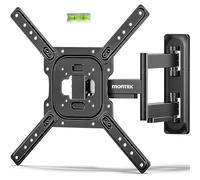 monTEK Soporte de pared para televisores de 23 a 65 pulgadas, plano y curvado o monitor de hasta 35 kg, soporte giratorio inclinable para TV con extensión de 423 mm, soporte universal de pared para