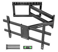 monTEK Soporte TV Pared con Brazo Extralargo de 1067mm para TVs de 43-80" hasta 50kg, Soporte Pared TV con Giratorio e Inclinable, MAX VESA 600x400mm