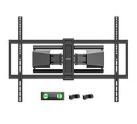 monTEK Soporte TV Pared Ultrafino para Televisores de 50-100 Pulgadas hasta 85 kg, Soporte TV Giratorio Inclinable y Extensible con Doble Brazo Articulado, Perfil Bajo, VESA 800x600