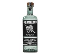 MONTELOBOS - Mezcla Espadín Joven 750 ml, 100% Agave, Mezcal Mexicano, Mezcla Artesanal de Oaxaca, Aroma y Sabor Equilibrado, Color Cristalino con Brillos, 43,2% Vol. de Alcohol