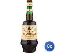 Montenegro Amaro 23% Vol 700 Ml 8 Pack Botellas De Vidrio Transparente