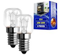 MONTERAL 2 Piezas Bombilla E14 para Horno 15W 230V con una Temperatura Máxima de 300°C