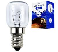 MONTERAL 2 Piezas Bombilla E14 para Horno 230/240V 25W 300°С