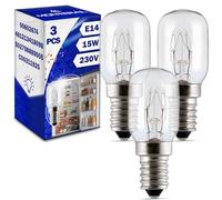 MONTERAL 3 Piezas Bombilla E14 para Frigorifico 15W 230V con Código Original 481213418098 para Whirlpool 00602674 602674 para Bosch