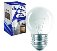 MONTERAL 5 Piezas Bombilla E27 para Horno 230V 40W 300°С con Código Original 50279916006 para Electrolux