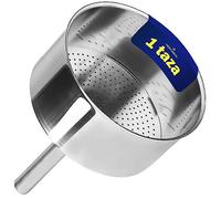 MONTERAL Embudo Aluminio 1 Taza para Cafetera Italiana para Bialetti Moka - MADE IN EU - Garantía 10 Años