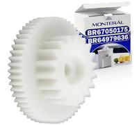 MONTERAL Engranaje para Exprimidor de Naranjas Electrico con Código Original BR67050175 67050175 BR64979636 para Braun MPZ22 Multiquick 5 Citromatic - Garantía de 10 Años
