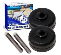 MONTERAL Juego de 2 Rodillos Pequeños para Cepillo de Aspirador sin Cable Tiene el Código Original SS-2230002458 para Rowenta para Tefal - Garantía de 10 Años
