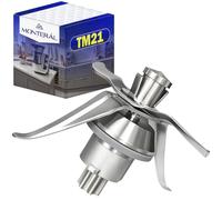 MONTERAL Juego de Cuchillas para Thermomix TM21 con Junta - Cuchilla para Vorwerk Robot de Cocina está Hecho de Acero Inoxidable - Garantía de 10 Años