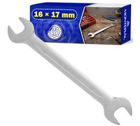 MONTERAL Llave Fija de Doble Boca 16 x 17 mm - Llave Plana Fabricada en Acero al Cromo-Vanadio CrV