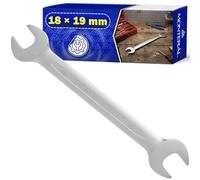 MONTERAL Llave Fija de Doble Boca 18 x 19 mm - Llave Plana Fabricada en Acero al Cromo-Vanadio CrV