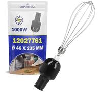 MONTERAL Varillas Reductor Batidora Mano Ø46x235mm 12027761 para Bosch | para ErgoMixx Style 1000W - Garantía de 10 Años - MONTERAL
