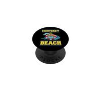 Monterey Beach California Relajante Piscina de piña Tropical PopSockets PopGrip Adhesivo