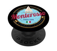 Monterosso Cinque Terre La Spezia Retro Italia Vintage PopSockets PopGrip Adhesivo