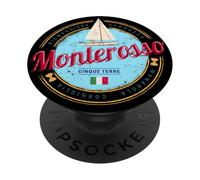 Monterosso Cinque Terre La Spezia Retro Italia Vintage PopSockets PopGrip Adhesivo