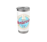Monterosso Cinque Terre La Spezia Retro Italia Vintage Vaso térmico de acero inoxidable de doble pared