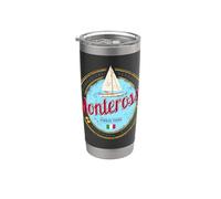 Monterosso Cinque Terre La Spezia Retro Italia Vintage Vaso térmico de acero inoxidable de doble pared