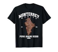 Monterrey Nuevo León Carne Asada Carne Mapa Mexicano Grill Camiseta